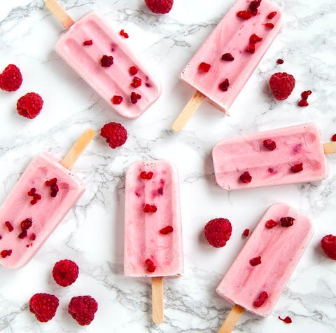 recipe- raspberry & champagne ice pops